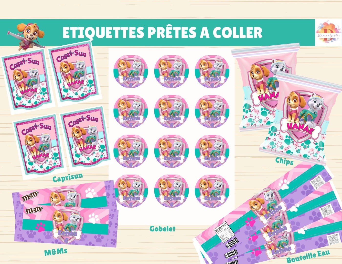 ETIQUETTES PRÊTES A COLLER