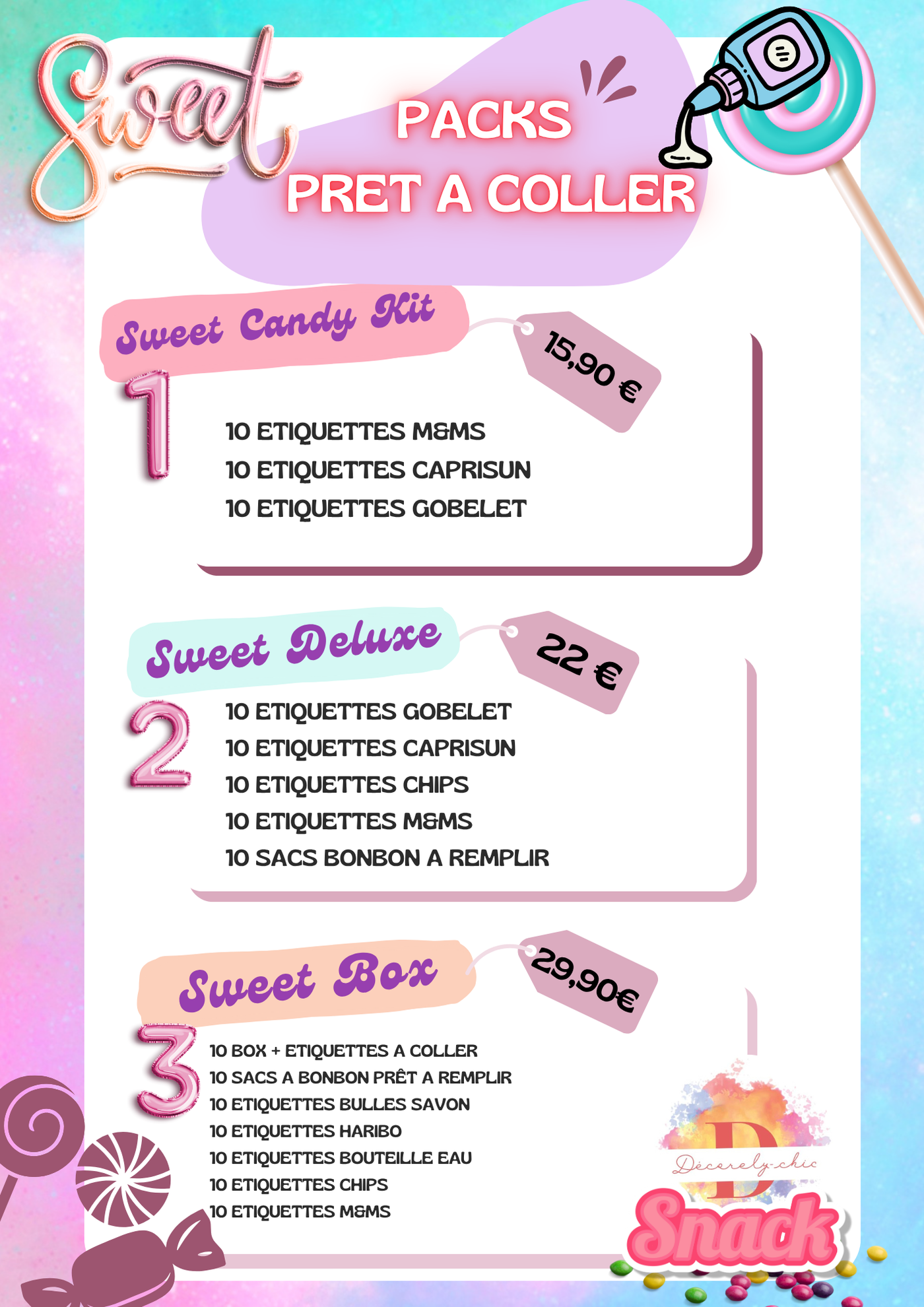 PACK PRÊT A COLLER