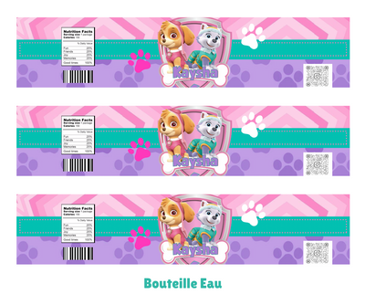 Etiquette Bouteille eau