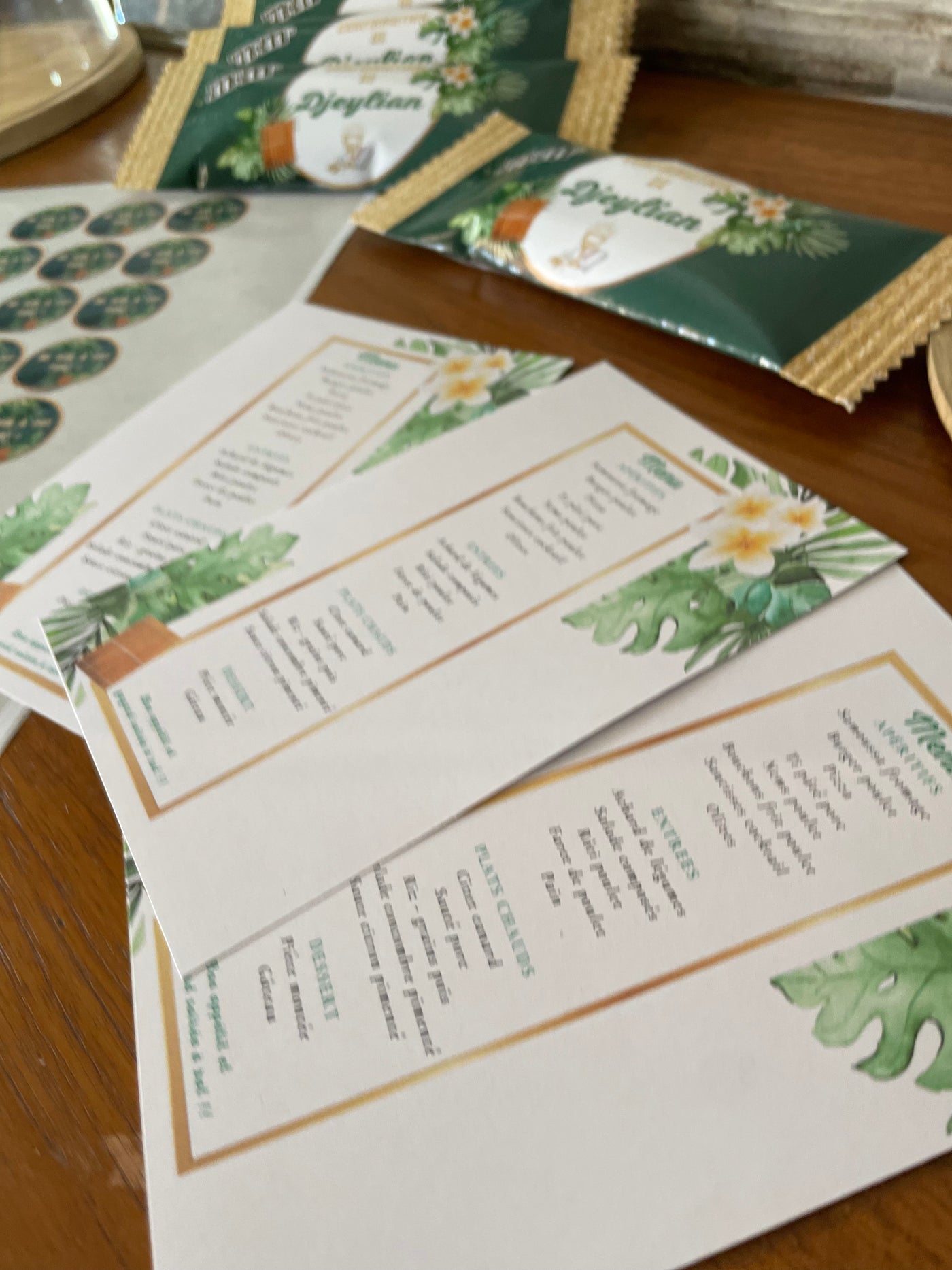 Carte menu - décorelychic