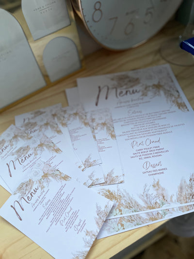 Carte menu - décorelychic