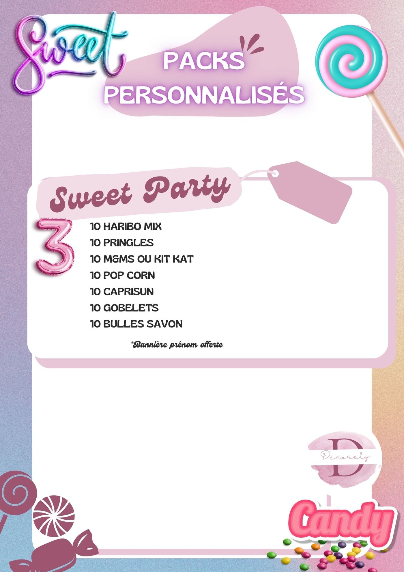 SWEET PARTY - décorelychic